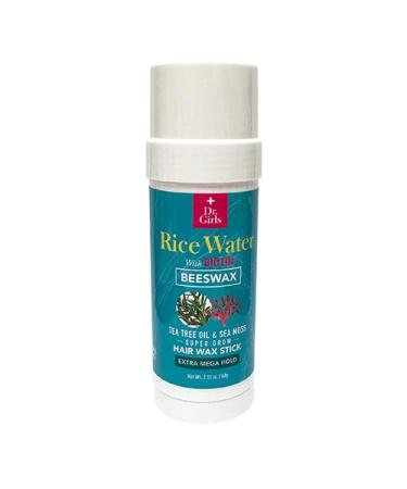 Rice Water Extra Mega Hold Hair Beeswax Stick 2.11oz/ 60g (Tea Tree & Sea Moss)