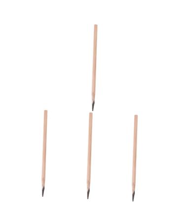 Healeved 4pcs Pencil Brow Pen Shaper Pencil Makeup Brow Pencil Wood Brow Pencil Wooden 1 count (Pack of 1) Coffeex4pcs