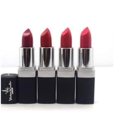  VK Vivien Kondor London In the Red - Halal & Vegan Lipstick - Conditioning Creamy Shades - Long Lasting Lipstick - Pack of 4 - Buy Online on GoSupps.com