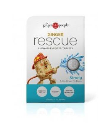 Ginger People Ginger Rescue - Strong - 24 Chewable Tablets - Case of 10 - Buy Online on GoSupps.com