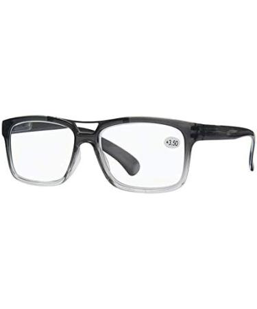 Success Eyewear Reading Glasses Set of 4 - Top Bar Style Quality Men's Glasses in Black Blue Brown Grey - Best Value 1.25x Magnification - Buy Online on GoSupps.com