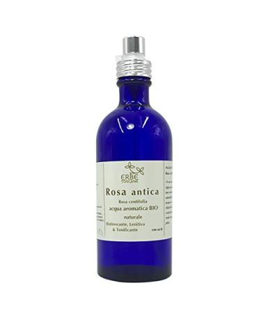 ERBE TOSCANE Antique Rose Organic Aromatic Water - Refreshing Hydrolate Lenitive Calming - Pure Concentrate by Natura - Tuscany Erbe (50 ml)
