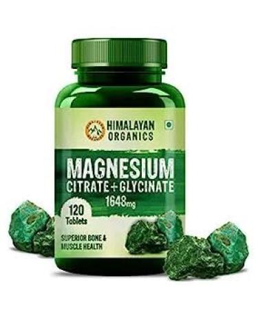 Magnesium Citrate + Glycinate + Oxide Complex Supplement | Maintain Sugar Level | Boost Heart Health | Strong Bones for Men & Women - 120 Tablets
