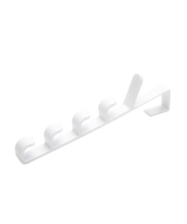 GLEAVI 3pcs 5 Plastic Hooks Portable Coat Towel Over Holders Door Hangerwhitel Hanging Hat The Rack