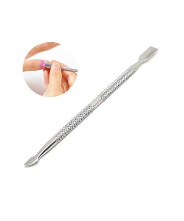 1pcs/lot Stainless Steel Cuticle Pusher Leftover Skin Remover Manicure Nail Silver Nail Salon Cuticle Pusher for Nail Tool