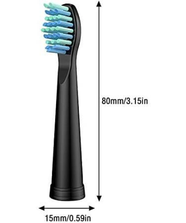 10 Pack Electric Toothbrush Replacement Heads for Sonic-FX and Fit SnapWhite - Compatible with Fairywill - Soft Charcoal/Nylon Bristles - Adults and Kids (5 Black+5 White) - Buy Online on GoSupps.com