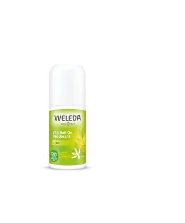 Weleda 24H Roll-On Deodorant with Citrus Aluminium Free Natural Deodorant For Men & Women 24 Hour Protection 100% Certified Natural Organic Vegan 50 ml
