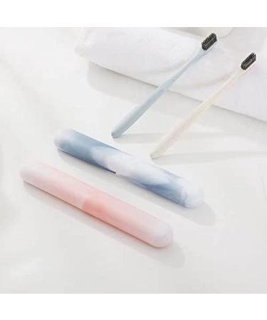 Eco-Friendly Portable Toothbrush Case - 2 Pack Transparent Candy-Colored Travel Cover for Camping School & Business Trips - Buy Online on GoSupps.com