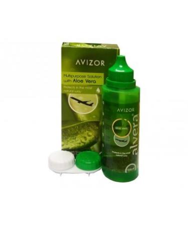 Avizor alvera contact lens fluid 1 100 ml in the case.Solution to clean and disinfect all types of soft contact lenses.Travel format.1 x 100 ml