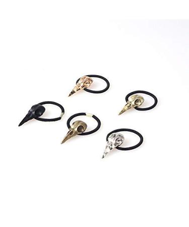 Carykon 10PCS Women Hair Tie Alloy Crow Skull Elastic Ponytail Holders - Mixed Colors - Buy Online on GoSupps.com