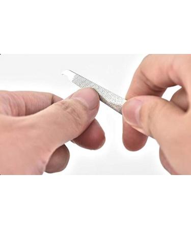 10PCS Silver Stainless Steel Double-sided Nail Files - Curved Tip Manicure File for Hand & Foot Care - Buy Online on GoSupps.com