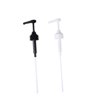 Alipis 2pcs Sauce Nozzle Plastic Oil Bottle for Pump White+black Press Sprayer Kitchen Oyster Heads 37*7.5*3cm As Shown