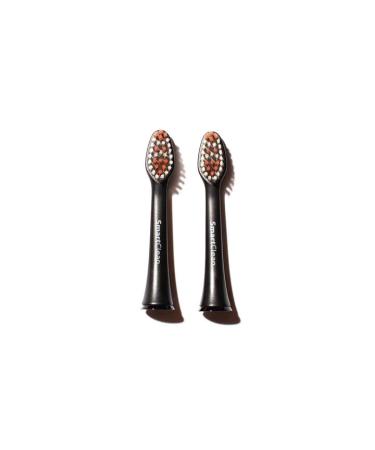SmartClean Replacement Brush Heads - Compatible with Brio SmartClean Medium Size Gentle Bristles Pack of 2 Black Smartclean Black Replacement Heads 1 Count (Pack of 2)
