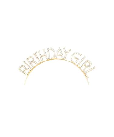 Rhinestone Diamond Princess Crown Headband for Girls Birthday Party - Gold - Buy Online on GoSupps.com