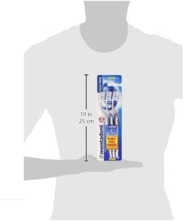 Buy Mentadent 3 Medium-Sized Toothbrushes - International Shipping Available | Quality Oral Care - Buy Online on GoSupps.com