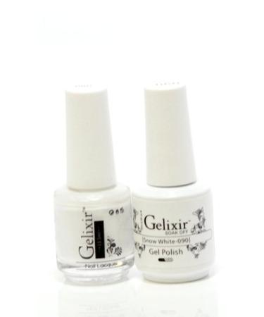 Gelixir matching color gel & nail lacquer Snow White -090 090-snow White