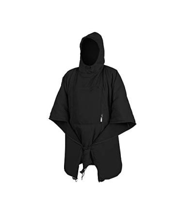 Helikon-Tex Swagman Roll Military Poncho - Multi-Purpose Poncho & Emergency Poncho - Survival Gear - Woobie Blanket & Jacket Black