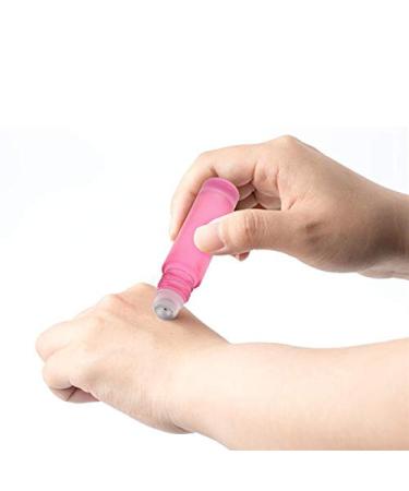 8 Pack 10ml Frosted Glass Roll On Bottles | Portable Essential Oil Roller Bottles with Stainless Steel Balls | Buy Empty Perfume Bottles Internationally - Buy Online on GoSupps.com