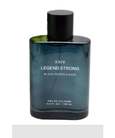 Tru Fragrance Legend Strong XXIV Black Pepper and Sage Eau De Cologne Spray 3.4 Fl Oz Unboxed