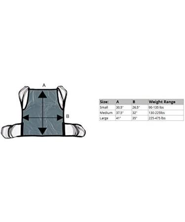 Patient Aid One Piece Lift Sling with Positioning Strap - Size Large (600lb Capacity) - Buy Online on GoSupps.com