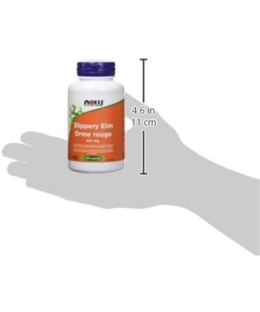 NOW Supplements Slippery Elm 400mg Capsules 100 Count - Buy Online on GoSupps.com