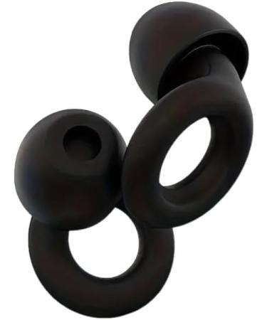 Black Ear Plugs for Concerts High Fidelity Hearing Protection for Noise Reduction Motorcycles Work & Noise Sensitivity 6 Ear Tips in Multi Sizes S M L 18dB Noise Cancelling - Black