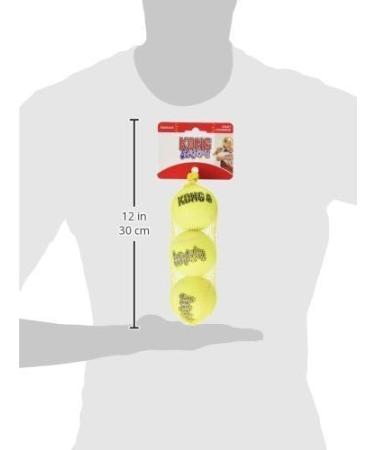 KONG Air THREE Small Breed Squeaker Tennis Balls - Medium Pack of 2 for Dogs | Durable & Fun International Shipping - Buy Online on GoSupps.com
