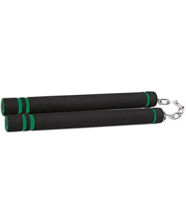 TOPOINT Safe Foam Training Nunchucks with Steel Chain for Kids & Beginners - Green & Black - Buy Online on GoSupps.com