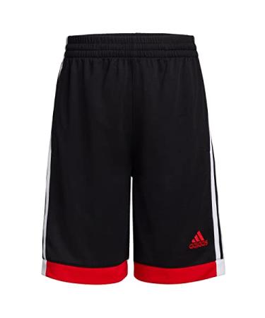 adidas Boys' Elastic Waistband Winner Short X-Large Black With Scarlet