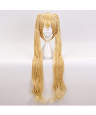 Buy 100Cm Kaho Hinata Blonde Cosplay Wig - Long Wavy Ponytails - Heat-Resistant Fiber Wigs with Cap for Women - Buy Online on GoSupps.com