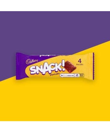 Cadbury Snack Shortcake Chocolate Biscuit 40g x Case of 36 | shortcake biscuits covered in Cadburys milk chocolate | Individually Wrapped - Pack of 4 biscuits | Sold by Essential Products - Buy Online on GoSupps.com