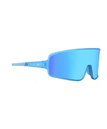 FAST STEP Sports Baseball Sunglasses, Polarized Mens Sunglasses, Oversized Cycling Sunglasses with UV Protection Blue