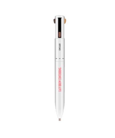 Eyebrow Contour Pen  4 in 1 Long Lasting Rotate Defining Highlighting Brow Pencil Black Brown Eyebrow Colours Black Brown