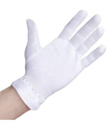 ANSMIO 7 Pairs Premium White Cotton Gloves for Dry Hands, Eczema, Moisturizing - Size M (7 Pairs) - Medium - Pack of 7 - Buy Online on GoSupps.com