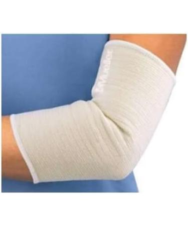 Mueller Elbow Support - Elastic Knit Contoured Lightweight Beige - Small (7-10) | International Shipping Available - Buy Online on GoSupps.com