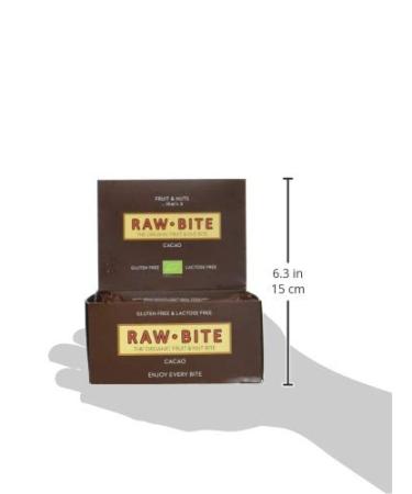 Buy Raw Bite Raw Food Bars Cacao Pack of 12 (50g each) | Healthy Snack | International Shipping - Buy Online on GoSupps.com