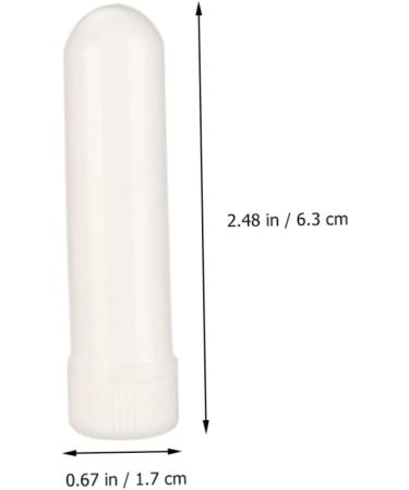 Hemoton 5pcs Peppermint Essential Oil Nasal Inhaler Tubes - White Cosmetic Containers - Buy Online on GoSupps.com