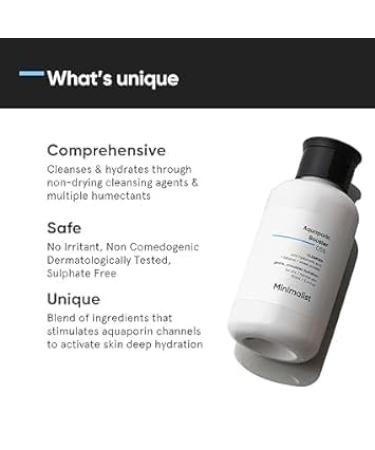 Aquaporin Booster Face Wash | Hydrating Cleanser for Dry Skin with Hyaluronic Acid | Sulphate Free | 100 ml Ideal for Men & Women - Buy Online on GoSupps.com