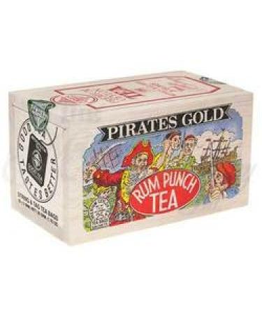 Metropolitan Tea Company Pirates Gold Rum Punch Tea in Decorative Wooden Box with 25 Teabags
