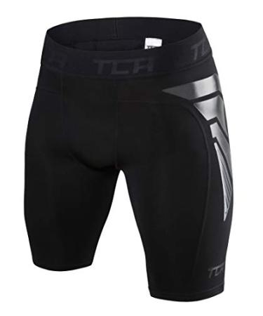 TCA Boys' CarbonForce Pro Compression Base Layer Shorts Thermal Under Gear Black Stealth 8-10 Years