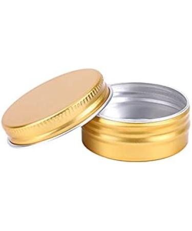 24-Piece Gold Empty Aluminum Jars with Screw Caps - 15ml Cosmetic Storage & 35mm Stickers | International Shipping Available - Buy Online on GoSupps.com