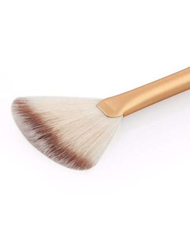 Demarkt Purple Fan-Shaped Makeup Brush for Foundation Eyebrow & Eyeliner | Cosmetic Brushes for Flawless Application - 1 Piece - Buy Online on GoSupps.com
