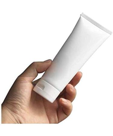 20 x 100ml Empty White Plastic Cosmetic Bottles - Ideal for Lotion Shampoo Makeup & Samples - Versatile Soft Containers with Folding Lid - Buy Online on GoSupps.com
