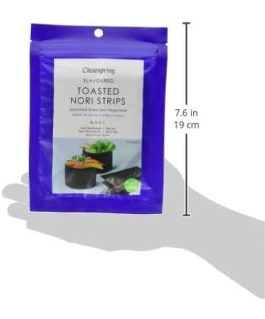 Clearspring Japanese Flavoured Toasted Nori Strips - Dried Sea Vegetable - Buy Online on GoSupps.com