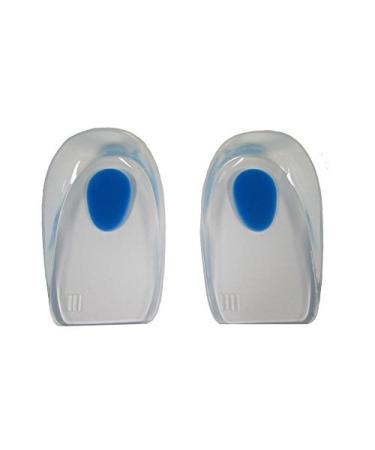 Silicone Gel Heel Cups by Blue Dotz - Shoe Inserts for heel pain (Large Women's 10.5+ Men's 9-13)