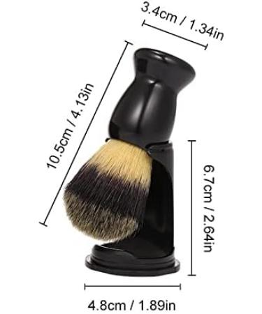 Men's Acrylic Shaving Brush & Holder - Lightweight Portable Compact Barber Shop Essentials - Buy Online on GoSupps.com
