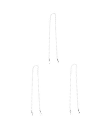 JECOMPRIS 2 STK masking glass chain chain necklace face -covering link chain Multifunctional mask Golden mask tape sunglasses lanyard 70x0.7x0.2cmx3pcs