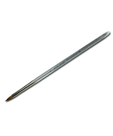 Professional UV gel cat's tongue brush made of red sable hair with acrylic handle for nail design size 4 Made in Germany