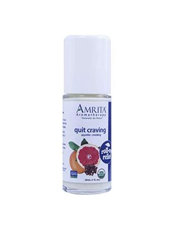 Quit Craving Roll-On Relief Natural Craving Control Organic Lotion Base With Essential Oils Of Helichrysum Pink Grapefruit Spearmint Lime Bitter Orange & more 30ML