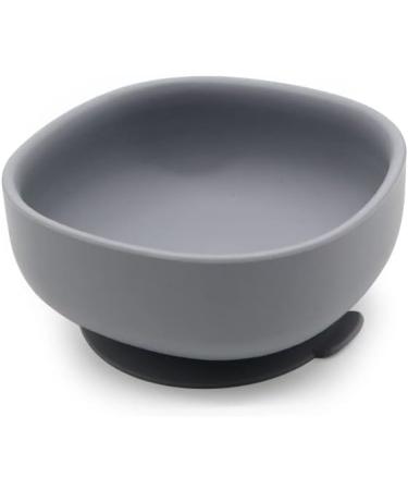 Baby Weaning Set | Toddler Feeding Set | Suction Plate Cup Bowl Spoon Fork Snack Cup Lid | Silicone & Wood Materials (Grey) - Buy Online on GoSupps.com
